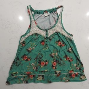 *SOLD* Taylor & Sage Lace Floral Swing Tank Top